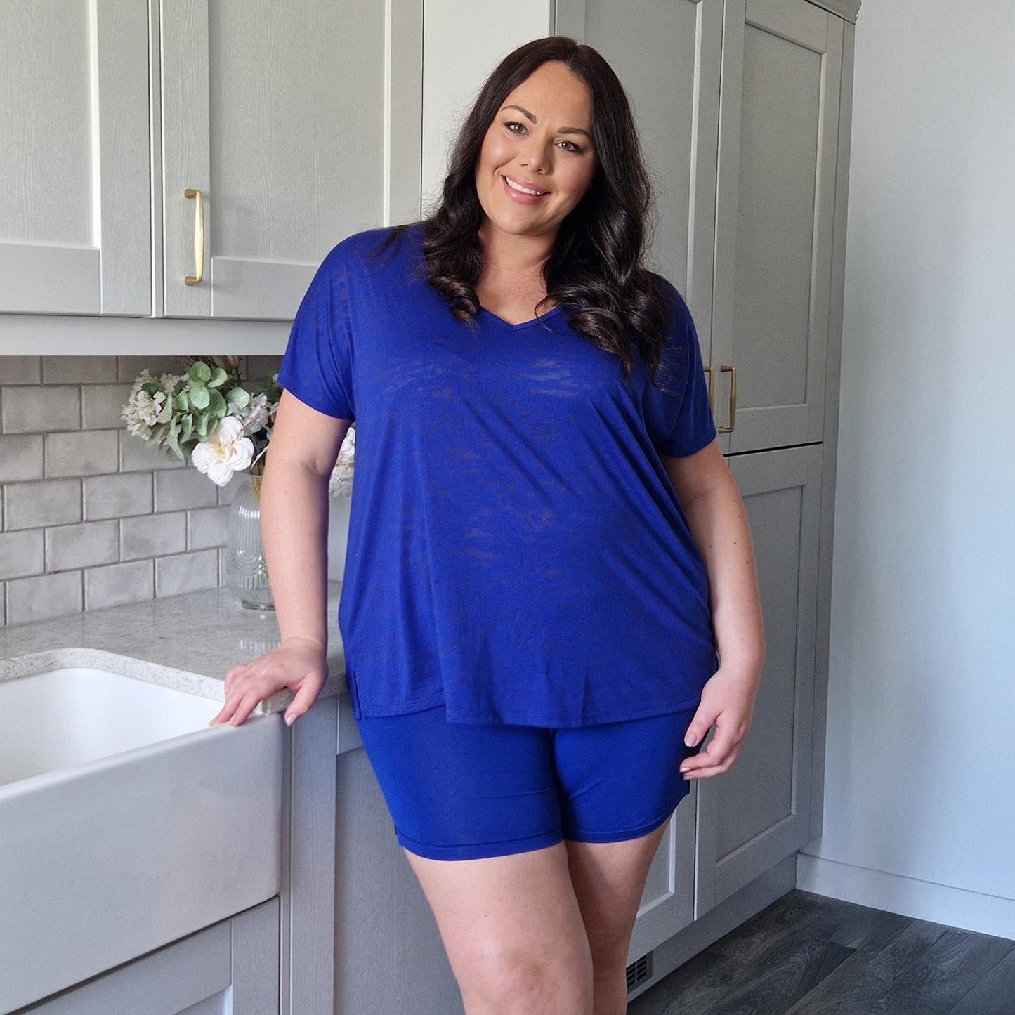 Burnout Sleep T-Shirt & Shorts Bundle in Arabesque