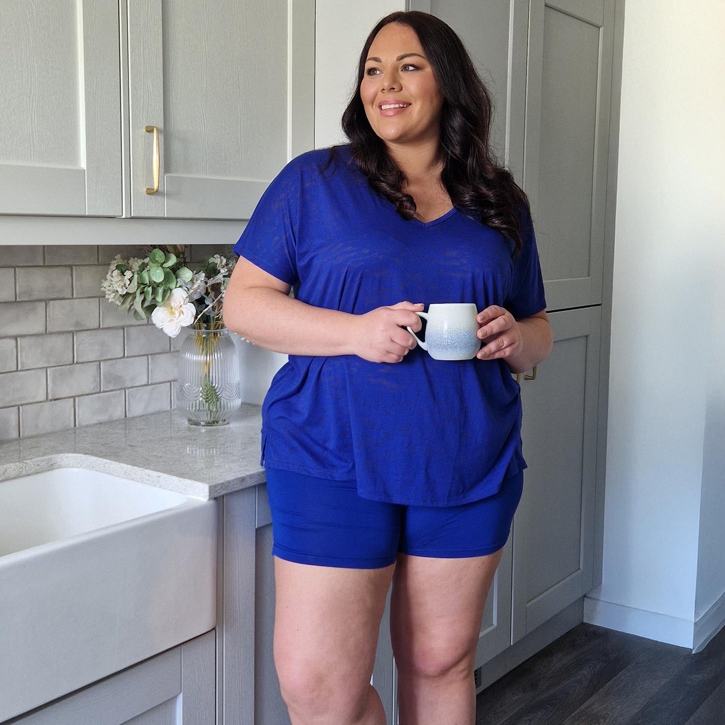 Burnout Sleep T-Shirt & Shorts Bundle in Arabesque