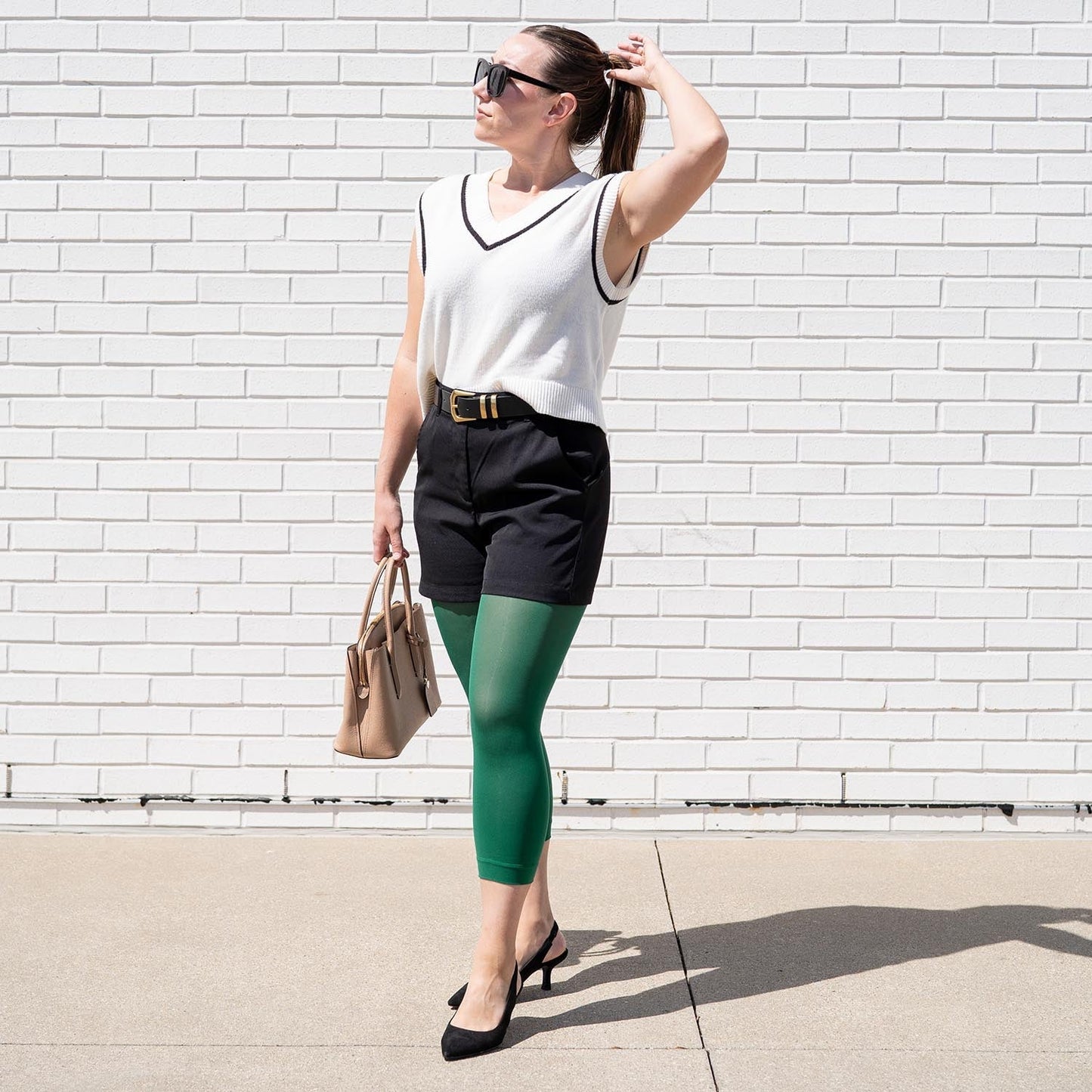 Stay Cool Capri Tights - Foliage