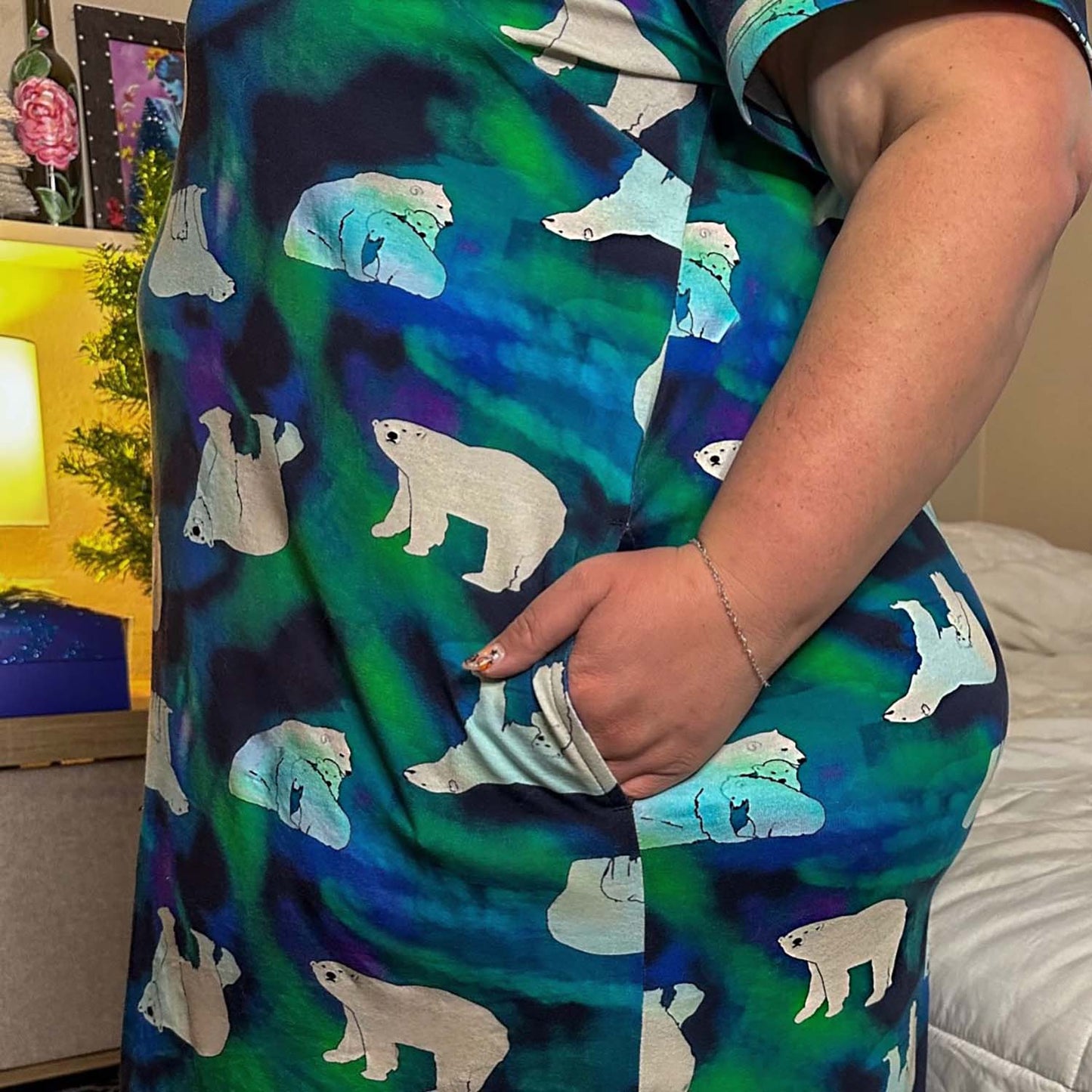 Organic Cotton Long Nightdress - Polar Bears