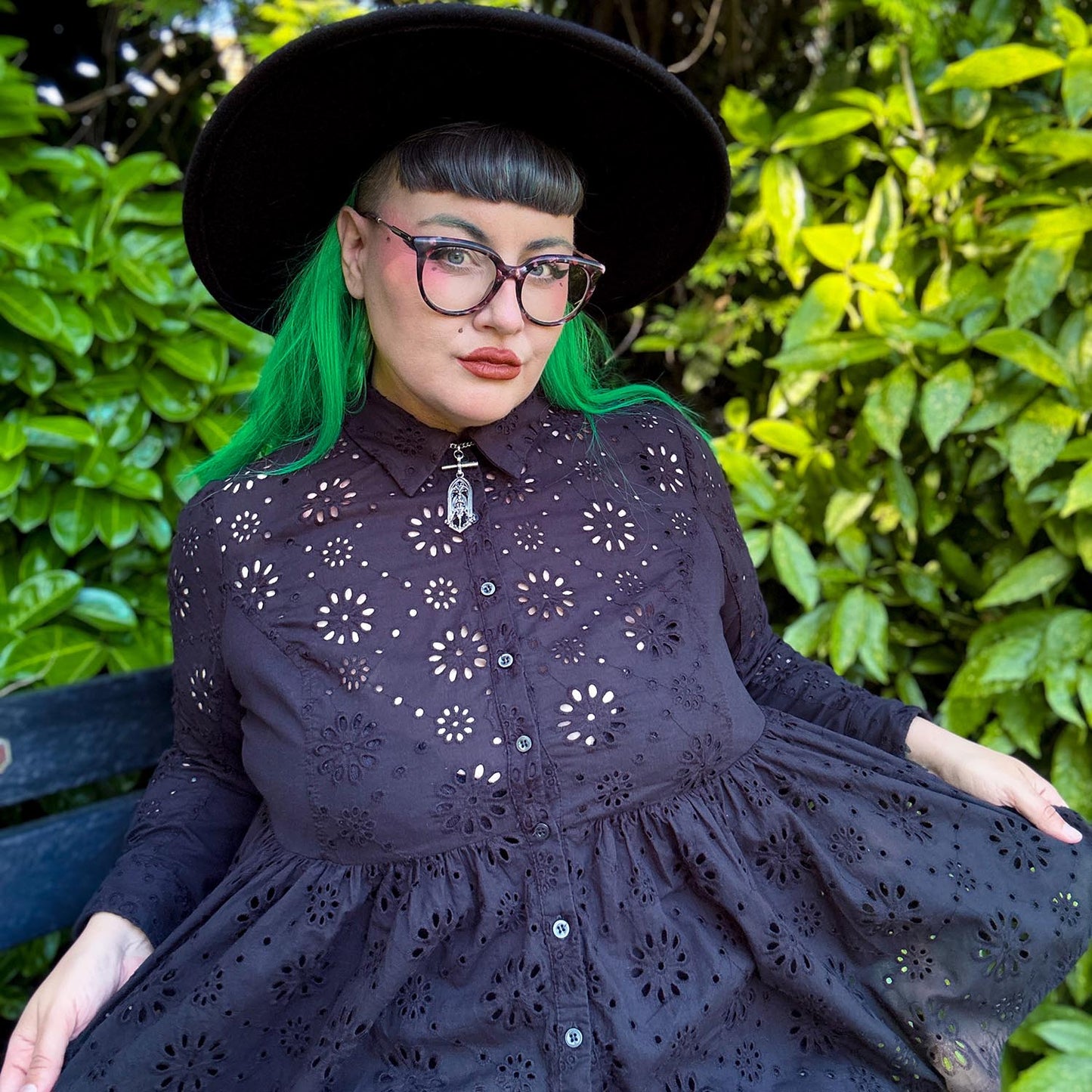 Broderie Anglaise Shirt - Black