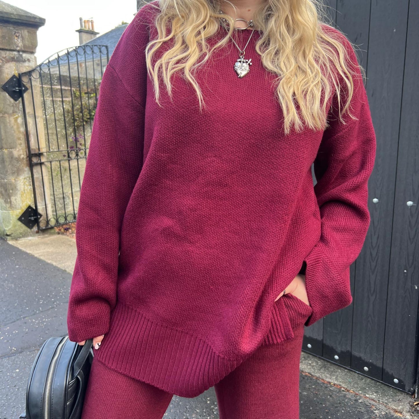 Knit Longline Jumper - Roast