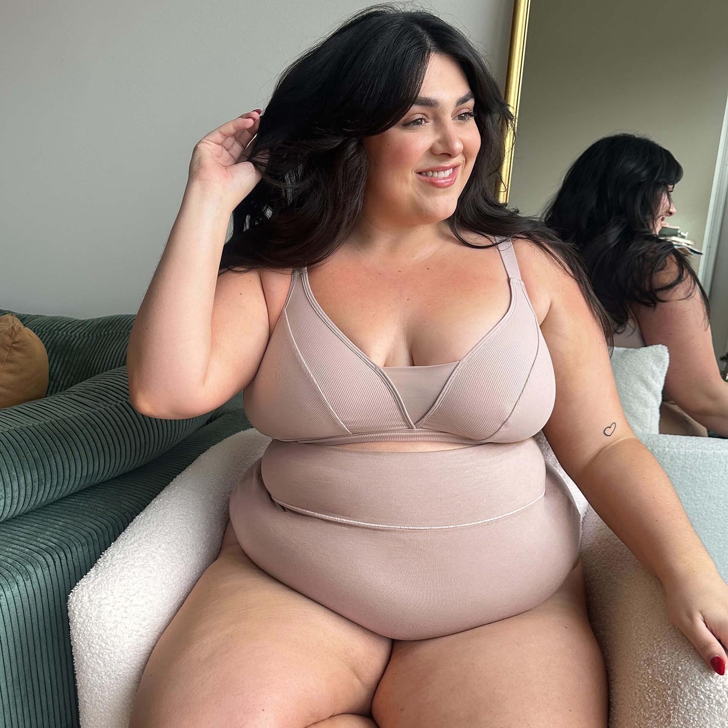 Organic Cotton Super High Waist Knickers - Milk Bottle