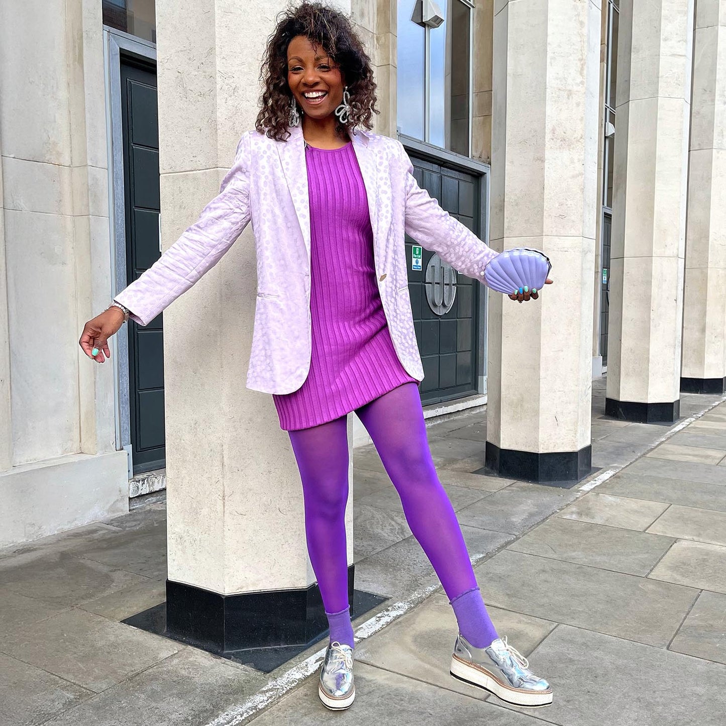 30 Denier Sheer Tights - Purple Haze