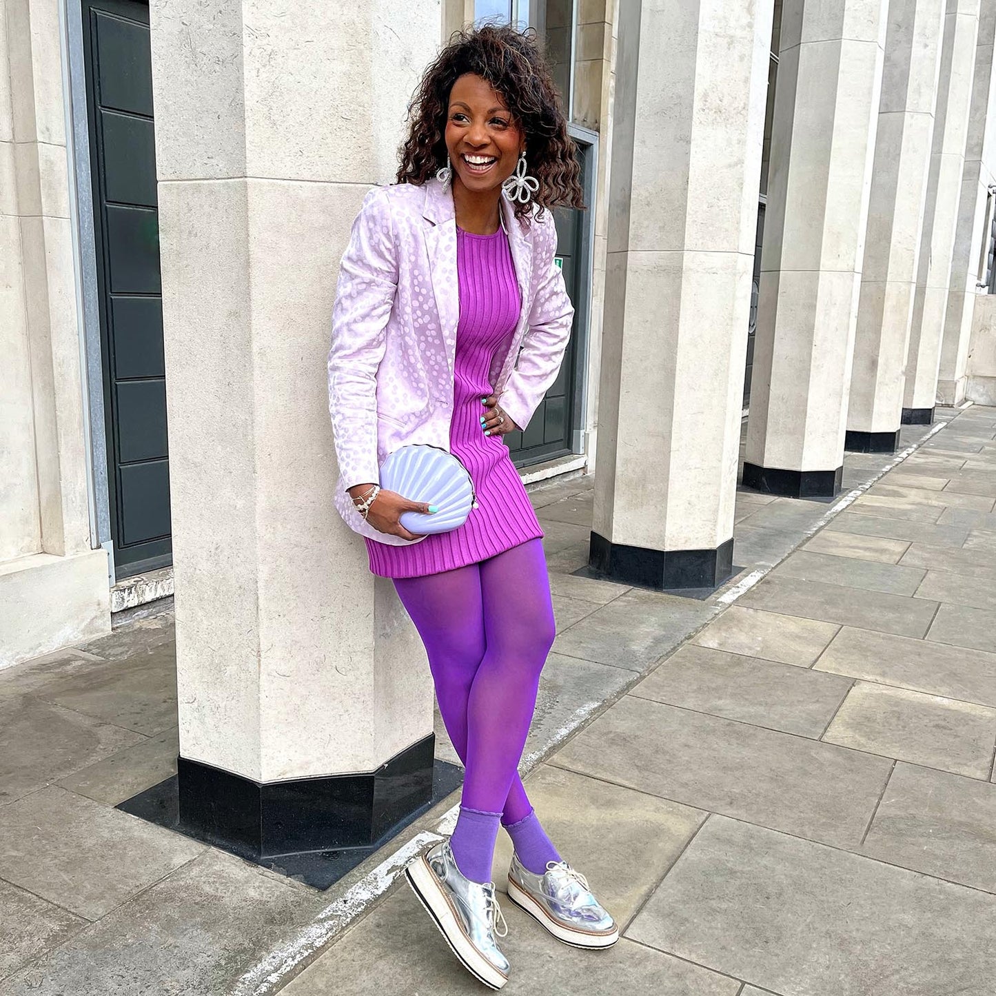 30 Denier Sheer Tights - Purple Haze