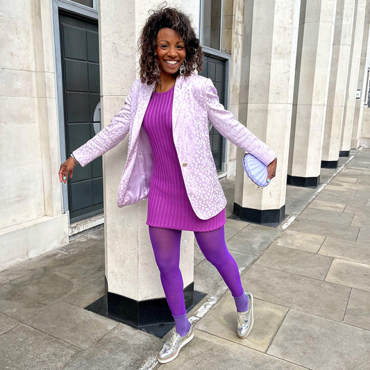 30 Denier Sheer Tights - Purple Haze