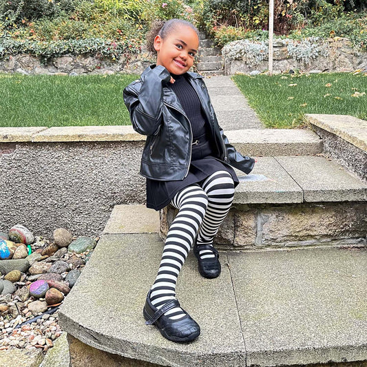 Tween Striped Tights - Witch