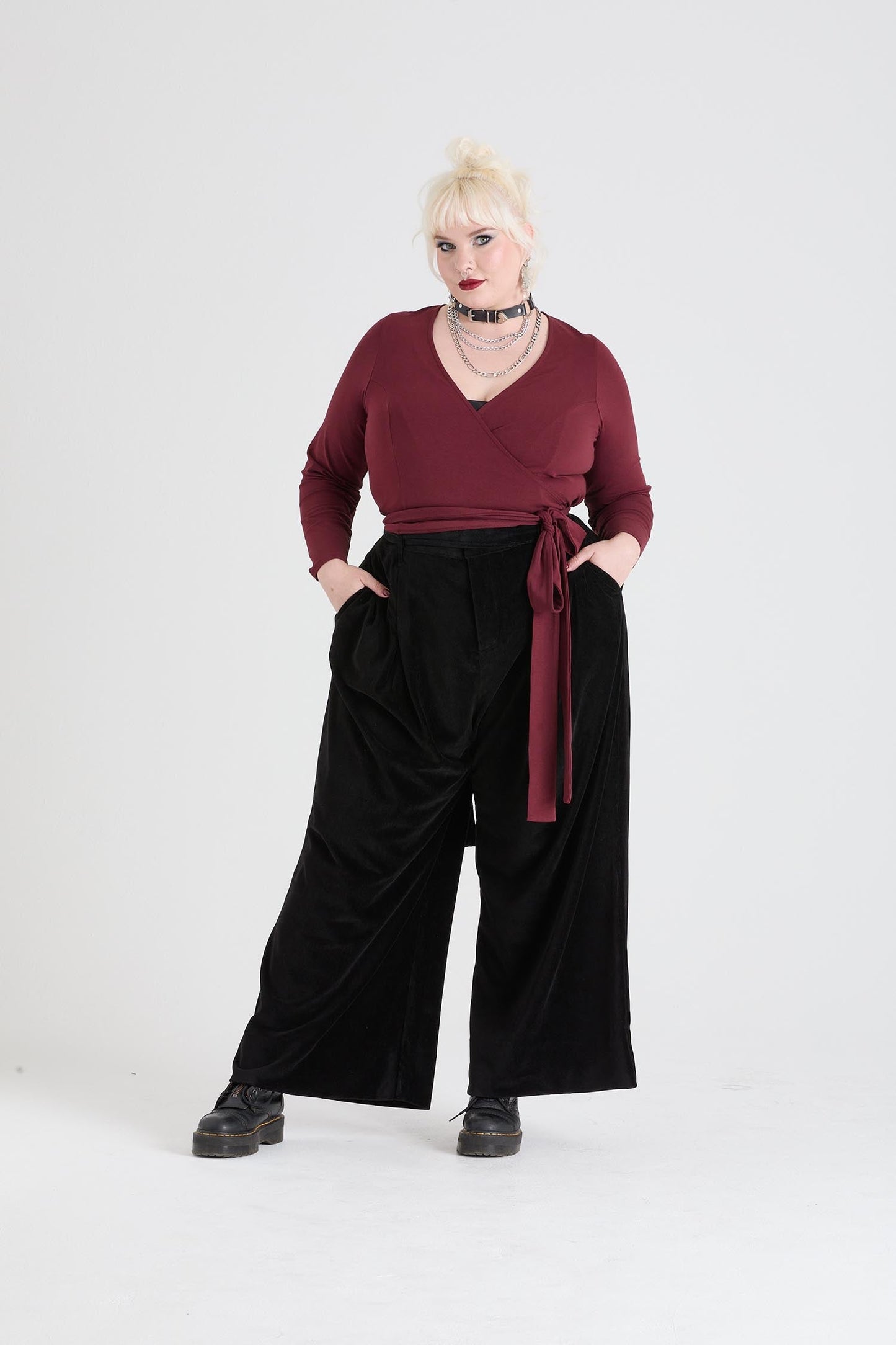 Organic Cotton Wrap Top - Roast