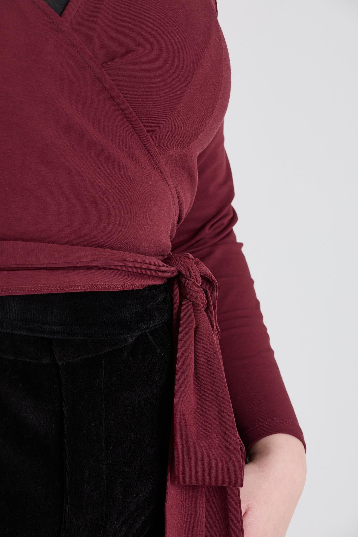Organic Cotton Wrap Top - Roast