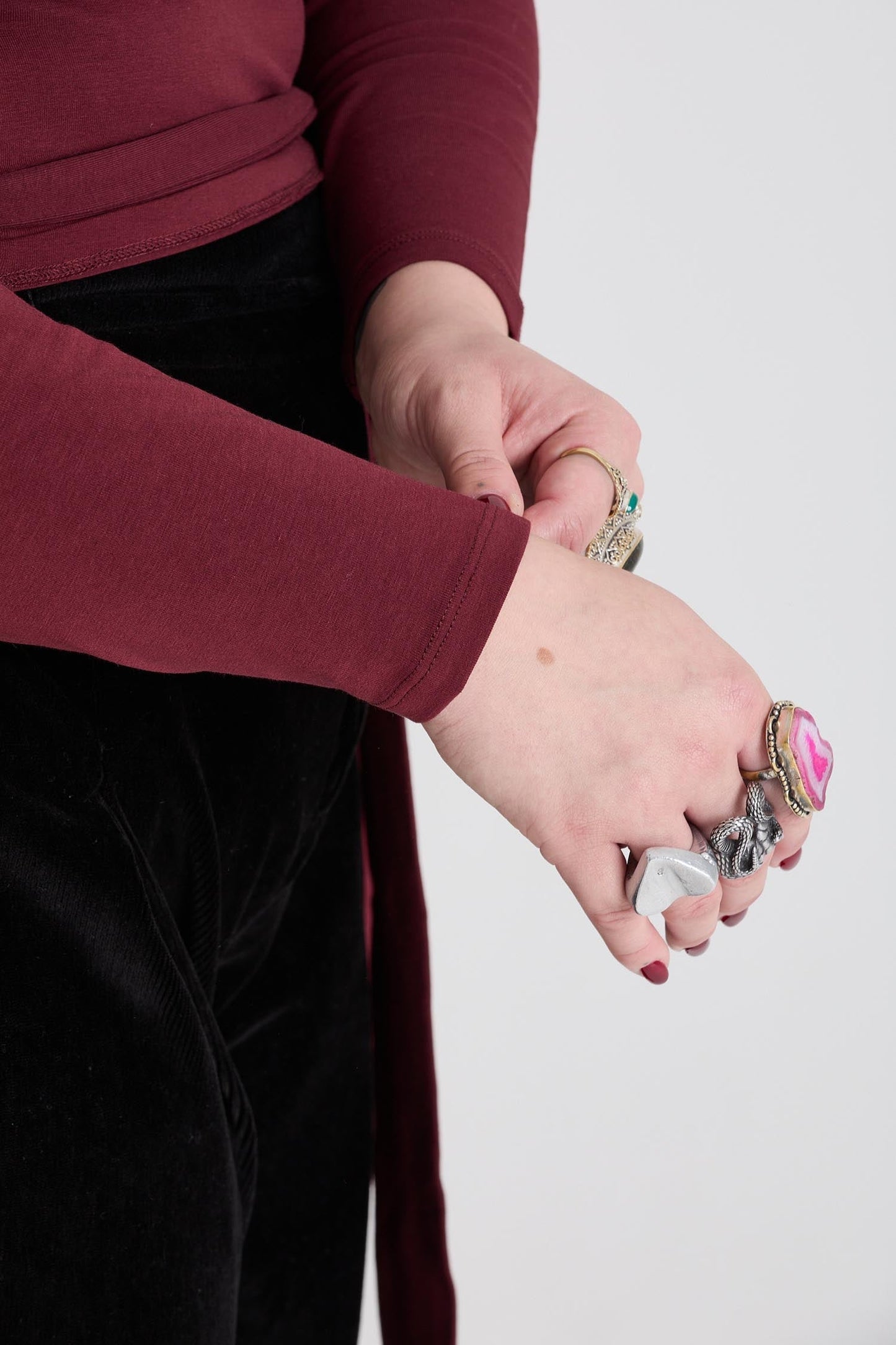 Organic Cotton Wrap Top - Roast