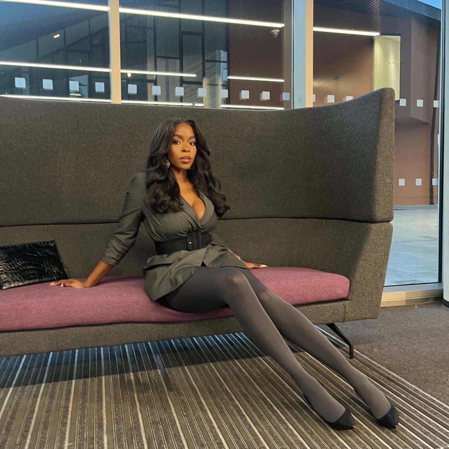 80 Denier Castor Oil Tights - Slate