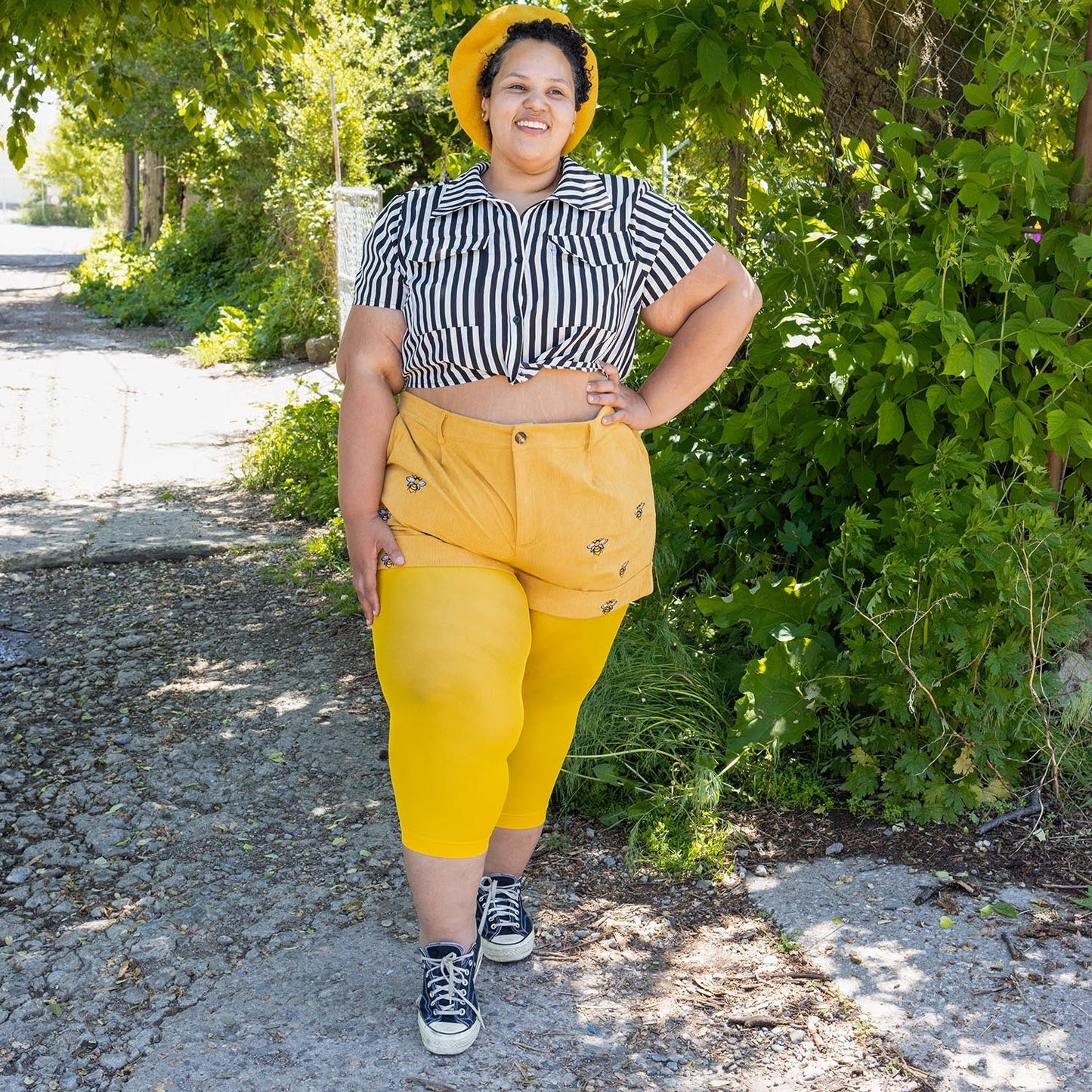 Stay Cool Capri Tights - Lemon