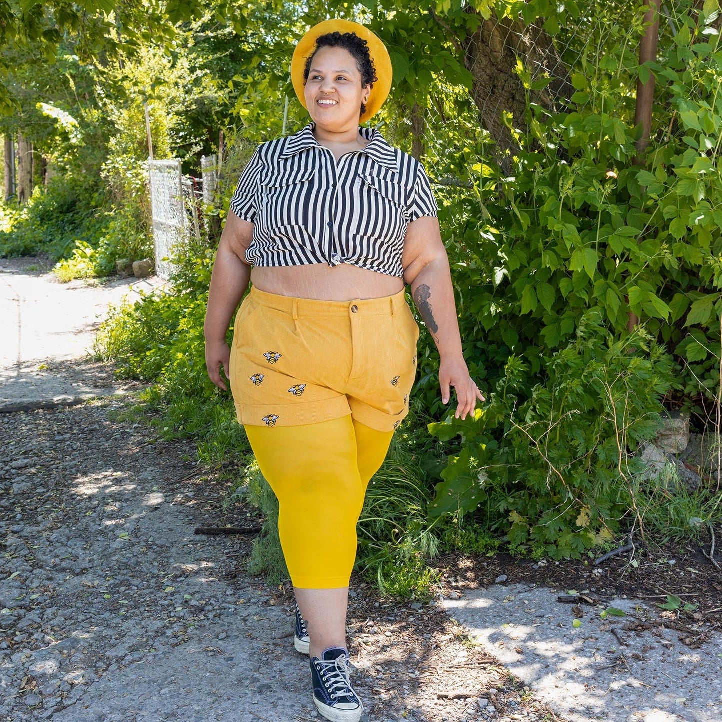 Stay Cool Capri Tights - Lemon