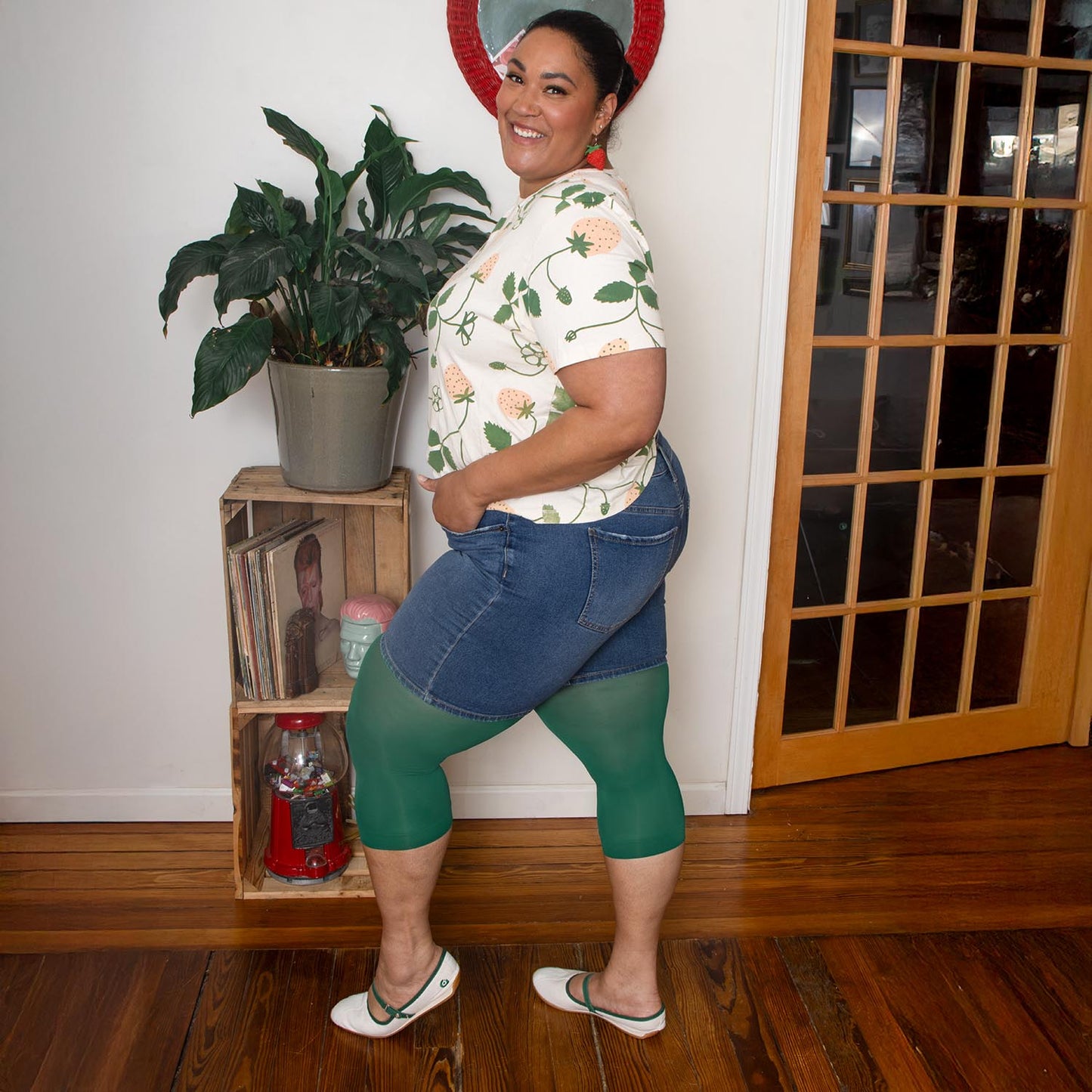 Stay Cool Capri Tights - Foliage