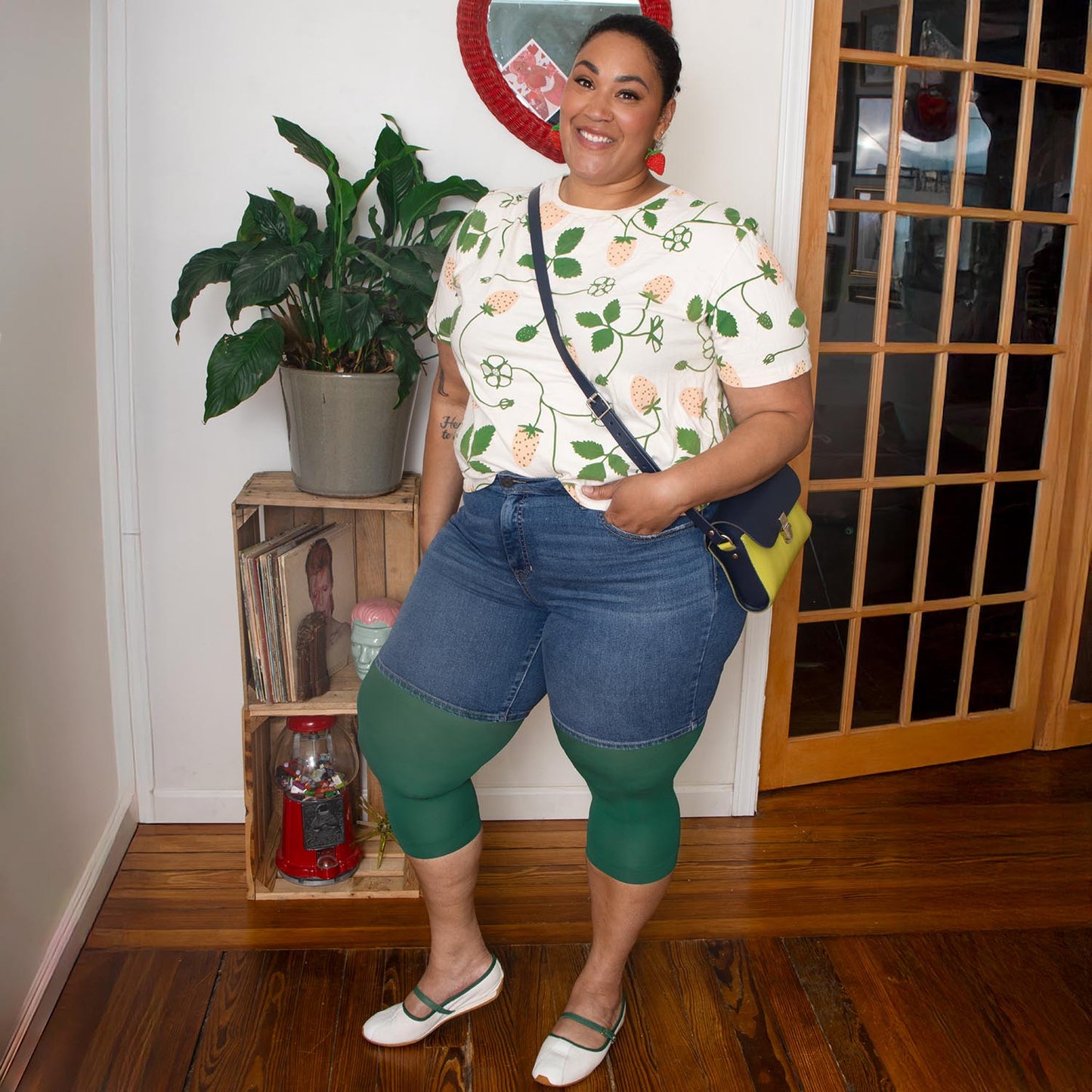 Stay Cool Capri Tights - Foliage