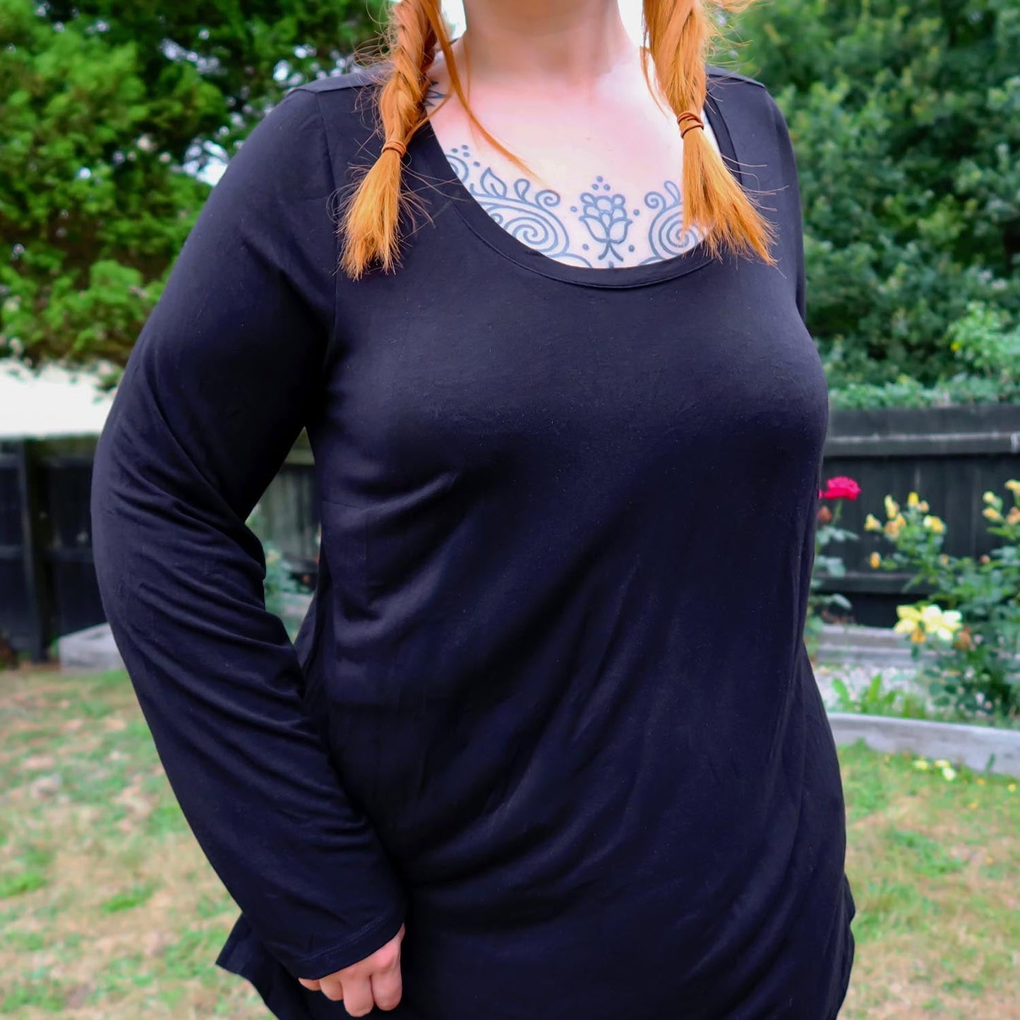Bamboo Lounge Long Sleeve Top - Black