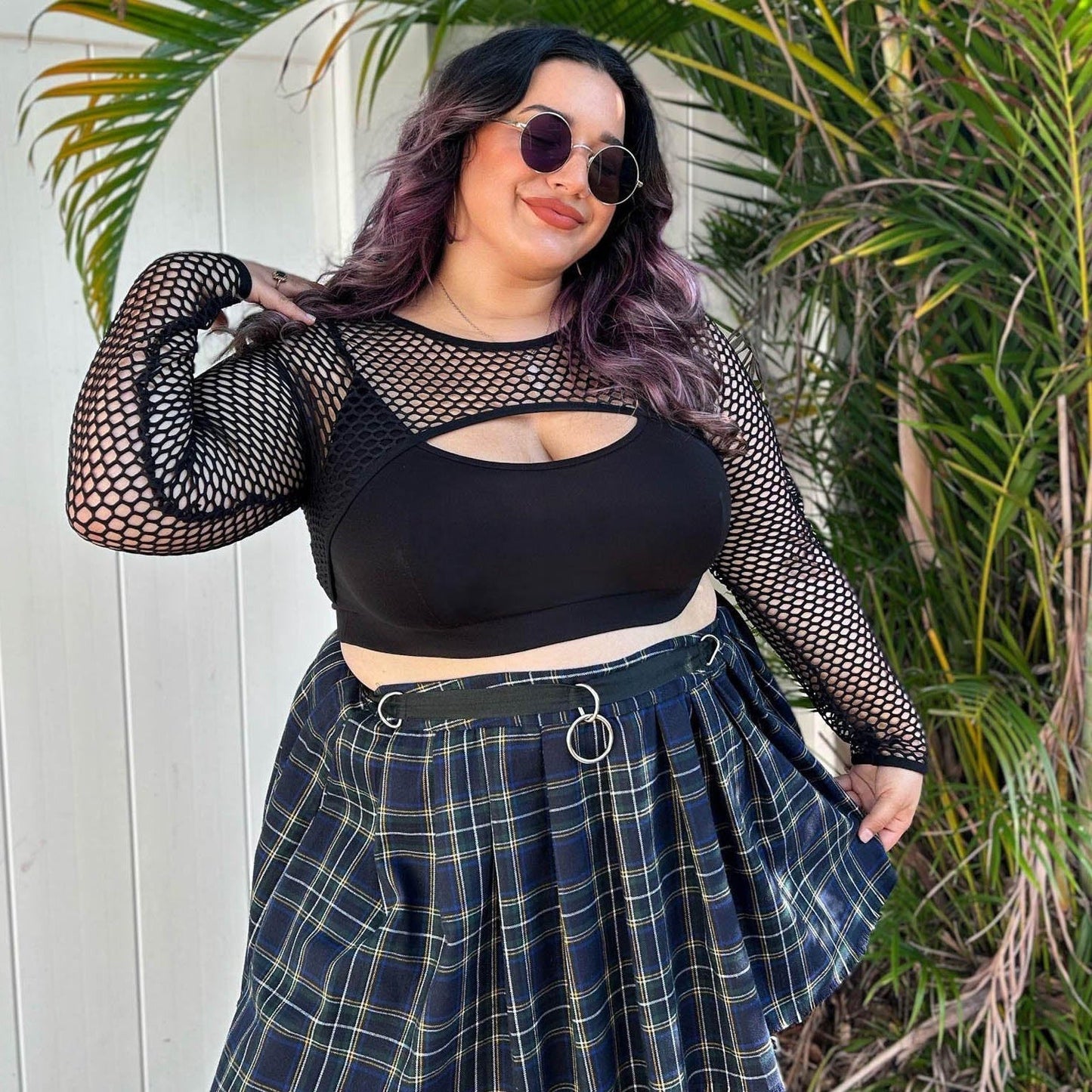Fishnet Top - Alanis - Black