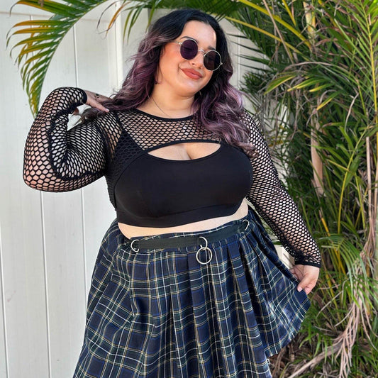 Fishnet Top - Alanis - Black