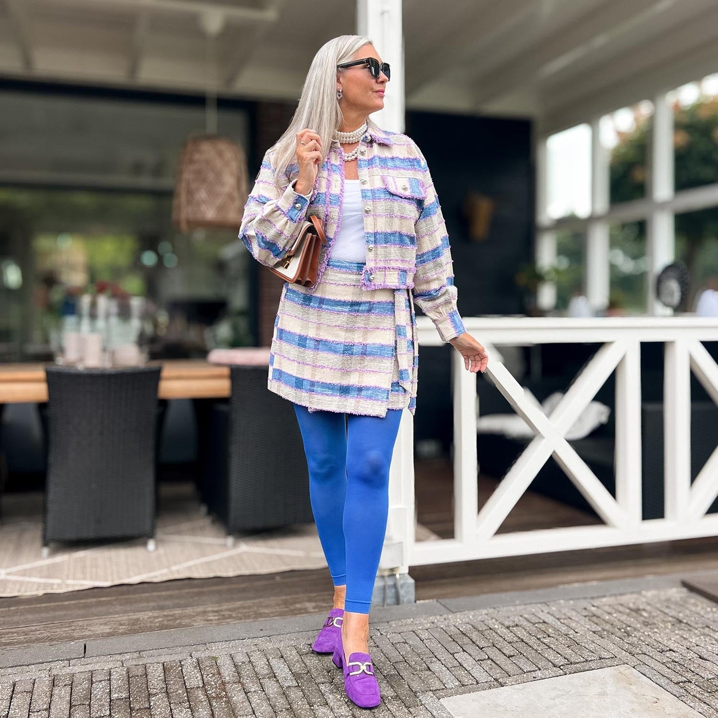 Footless Tights - Peacock