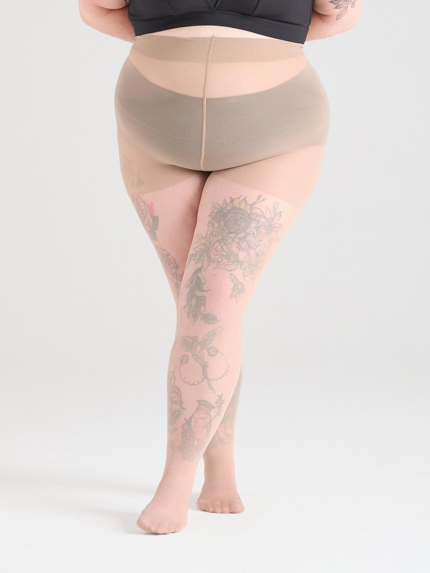 30 Denier Sheer Halo Tights - Builders Tea