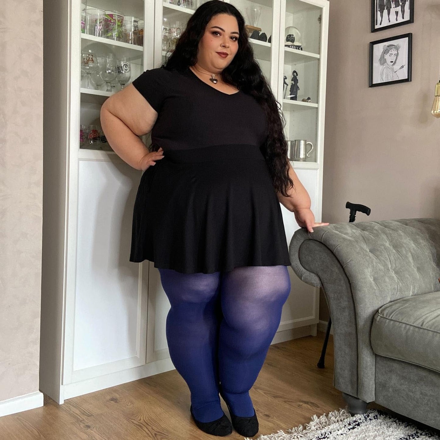 80 Denier Castor Oil Tights - Navy