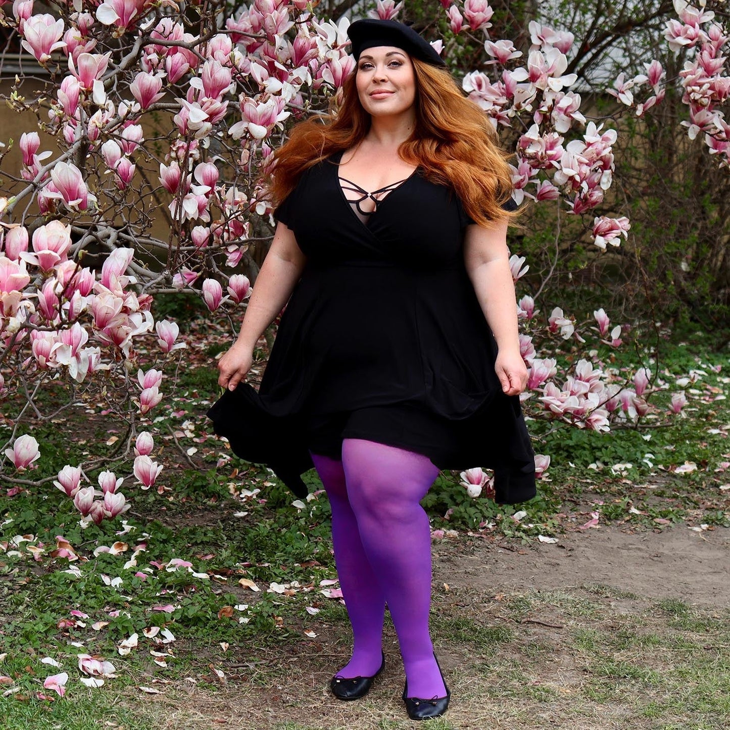 30 Denier Sheer Tights - Purple Haze