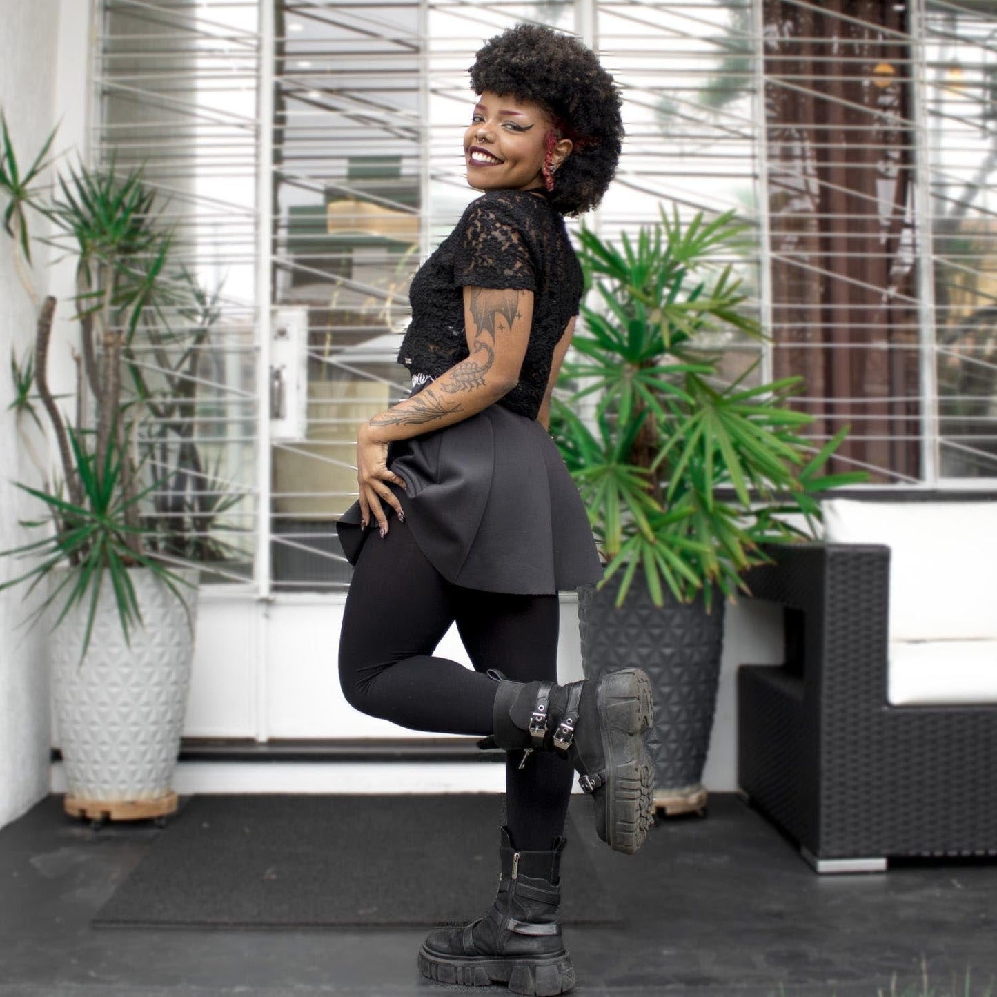 80 Denier Castor Oil Tights - Black