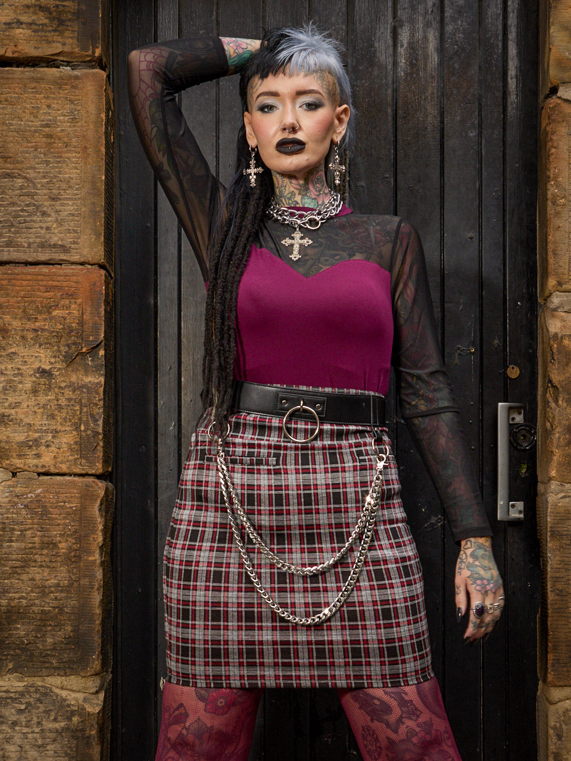 Plaid Mini Skirt - Bonnie