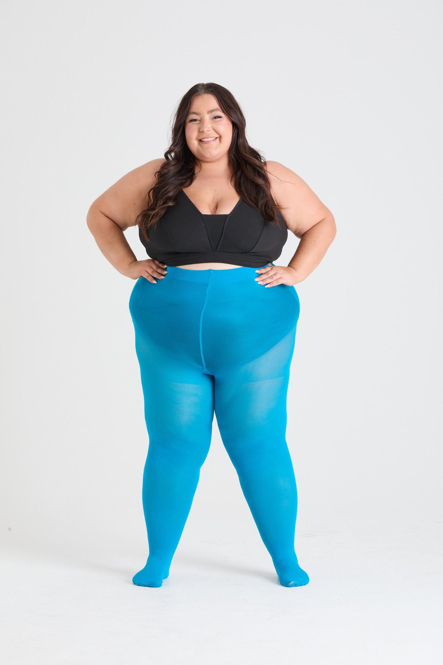 50 Denier Tights - Petrol Blue