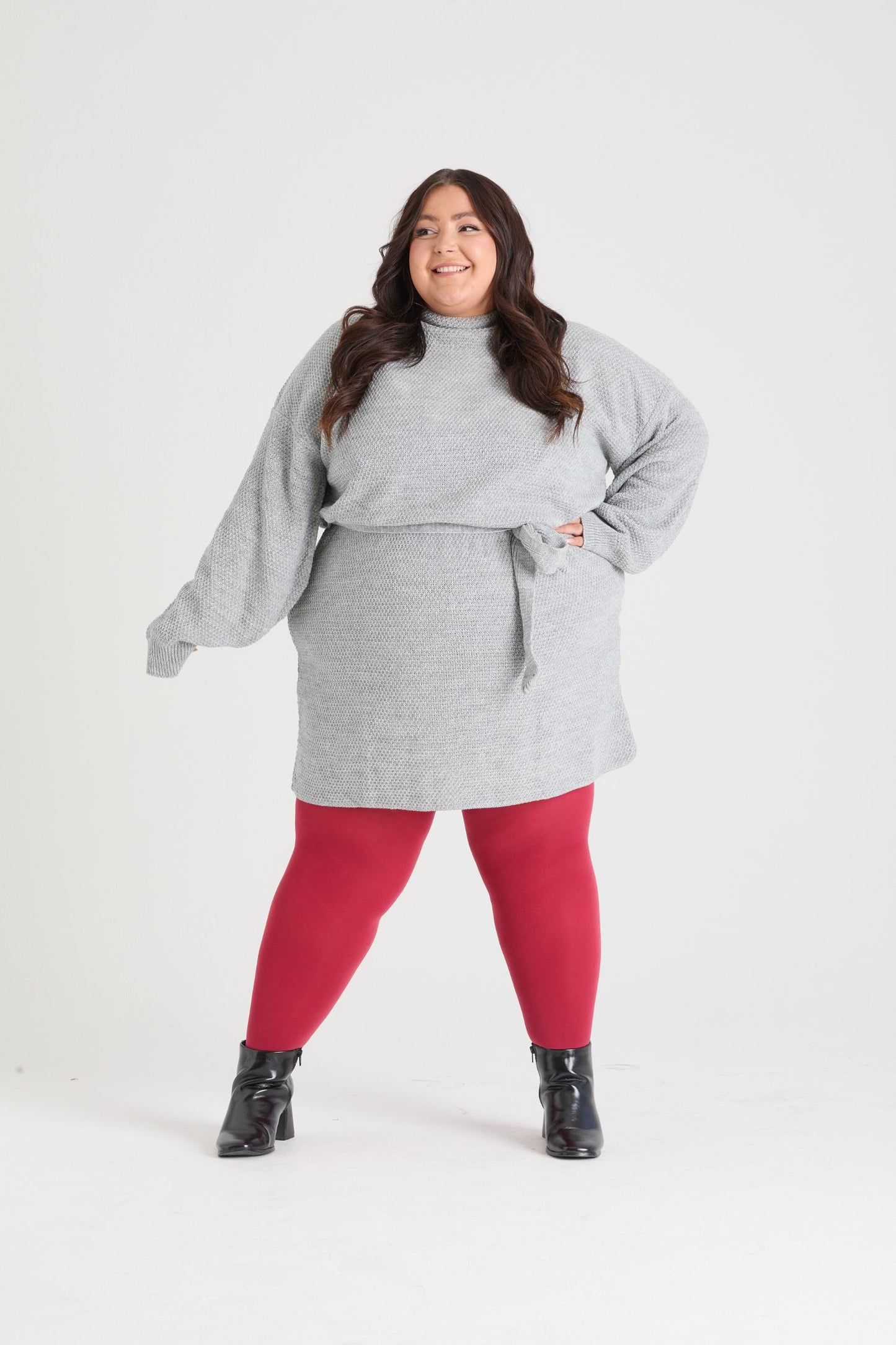 80 Denier Castor Oil Tights - Blood Red