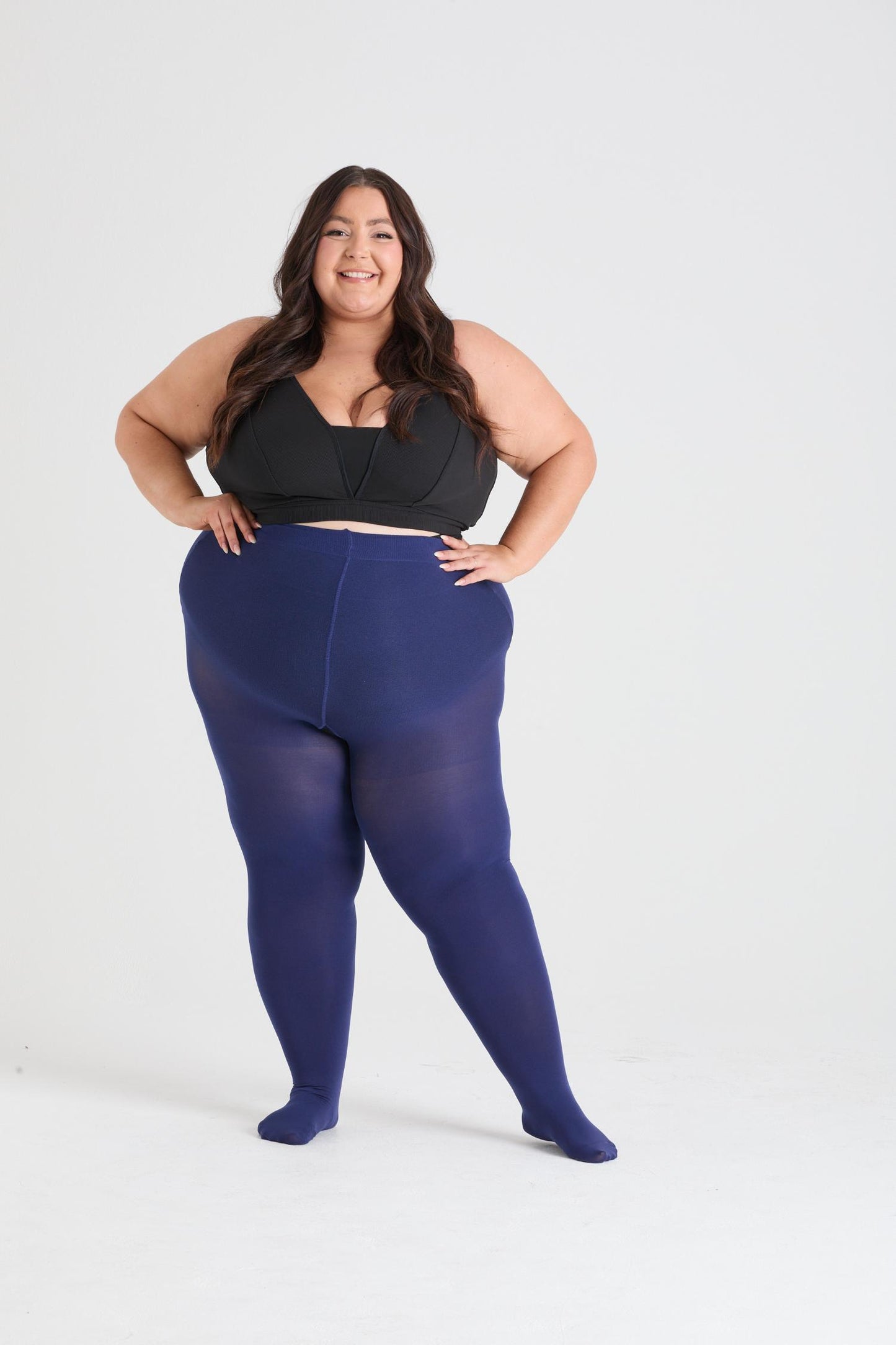80 Denier Castor Oil Tights - Navy