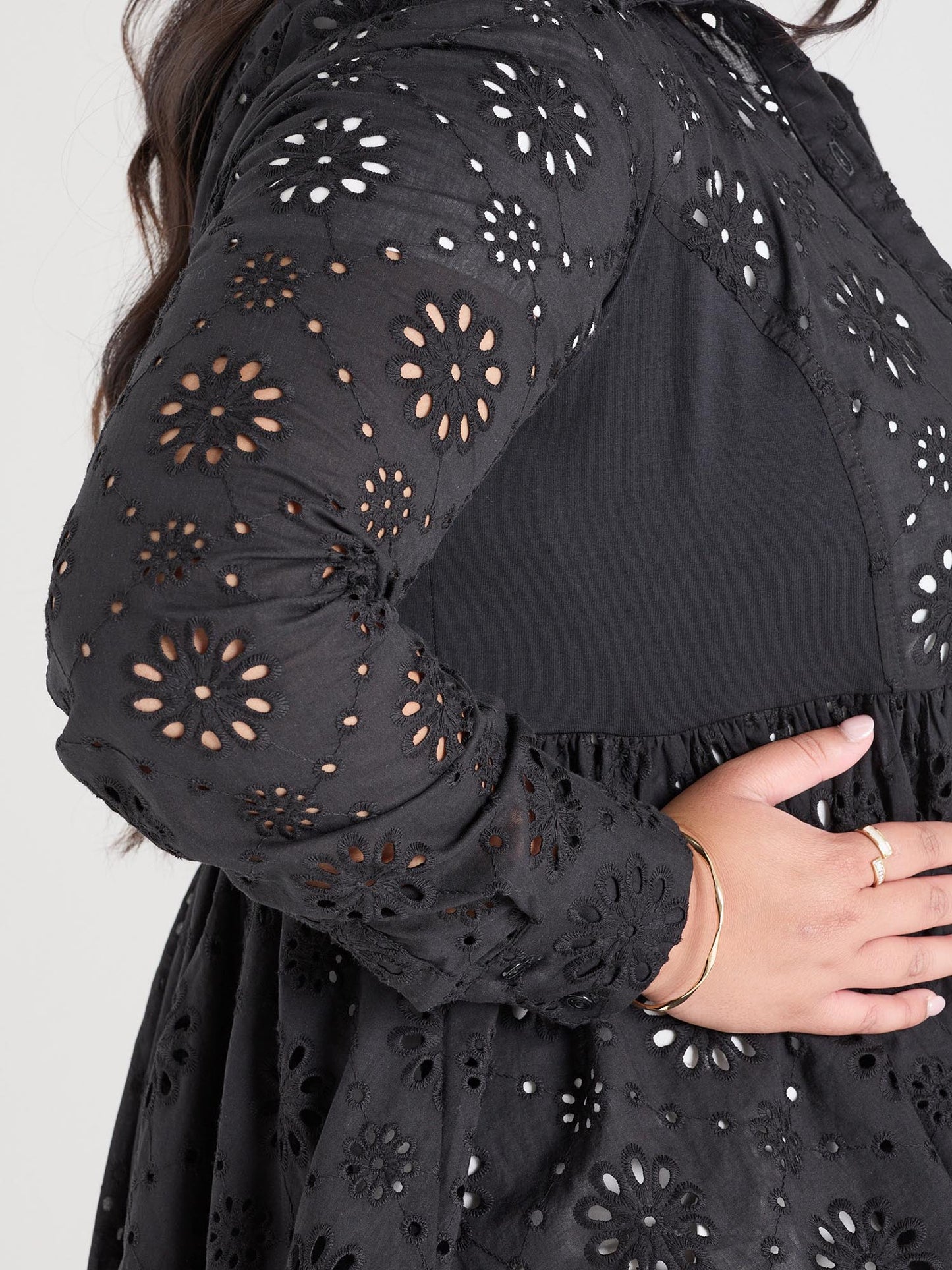 Broderie Anglaise Shirt - Black