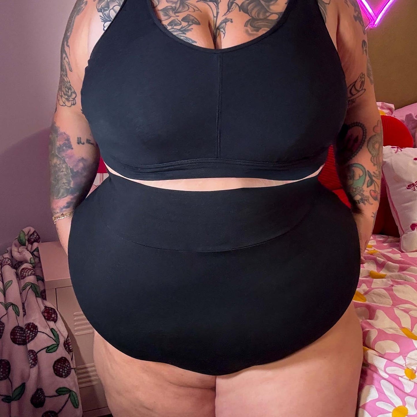 Organic Cotton Lacey Super High Waist Knickers