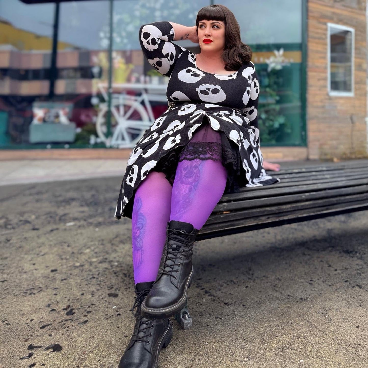 30 Denier Sheer Tights - Purple Haze