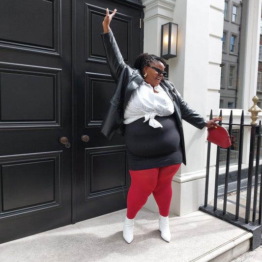 80 Denier Castor Oil Tights - Blood Red