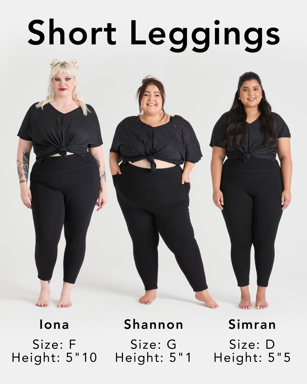 Short Squat Proof Leggings - Black (V2)