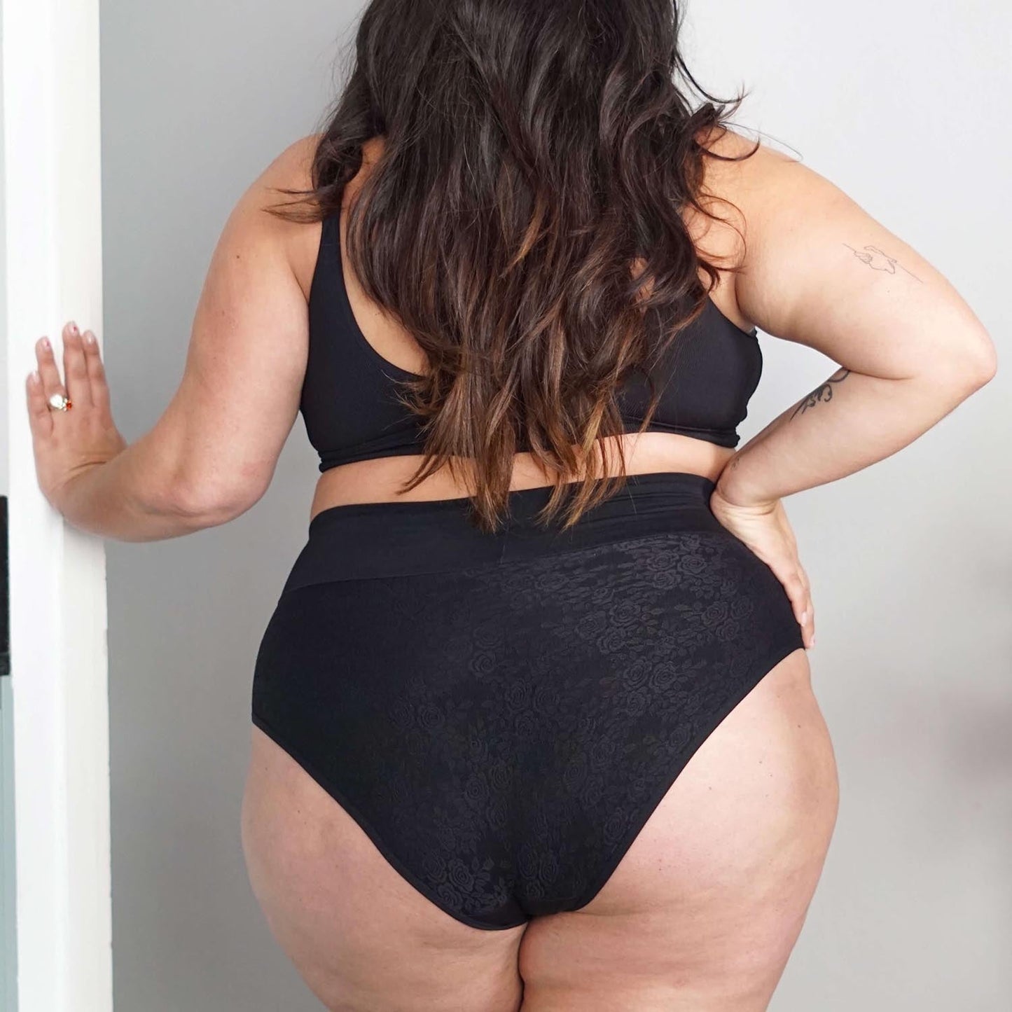 Organic Cotton Lacey Full Brief Knickers