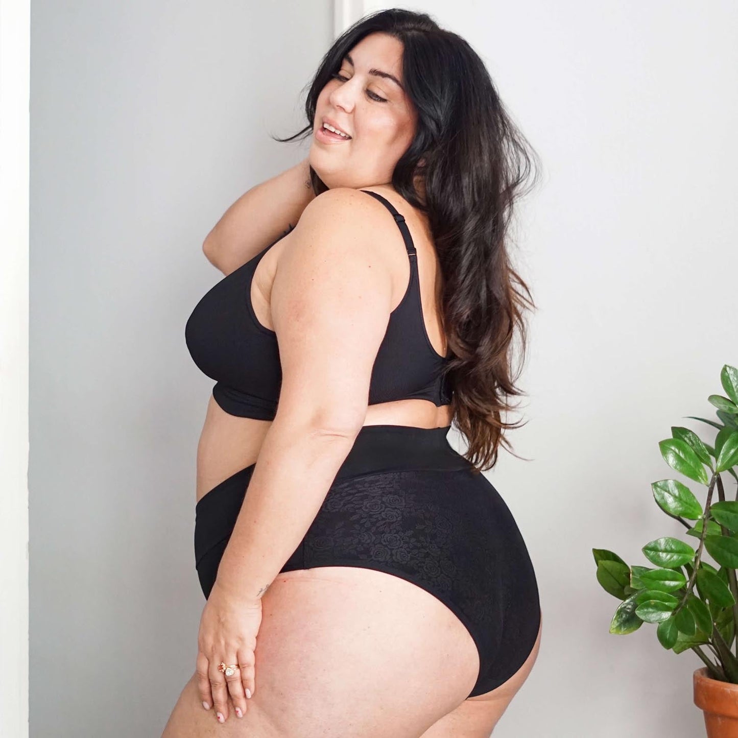 Organic Cotton Lacey Full Brief Knickers