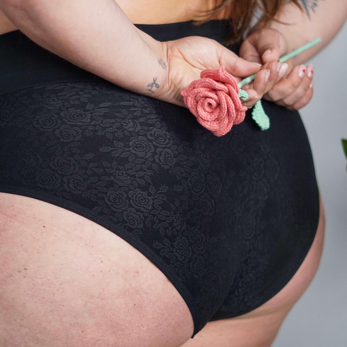 Organic Cotton Lacey Full Brief Knickers