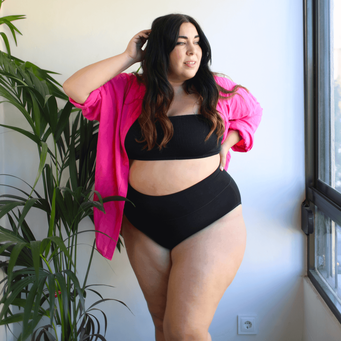Organic Cotton Full Brief Knickers - Black