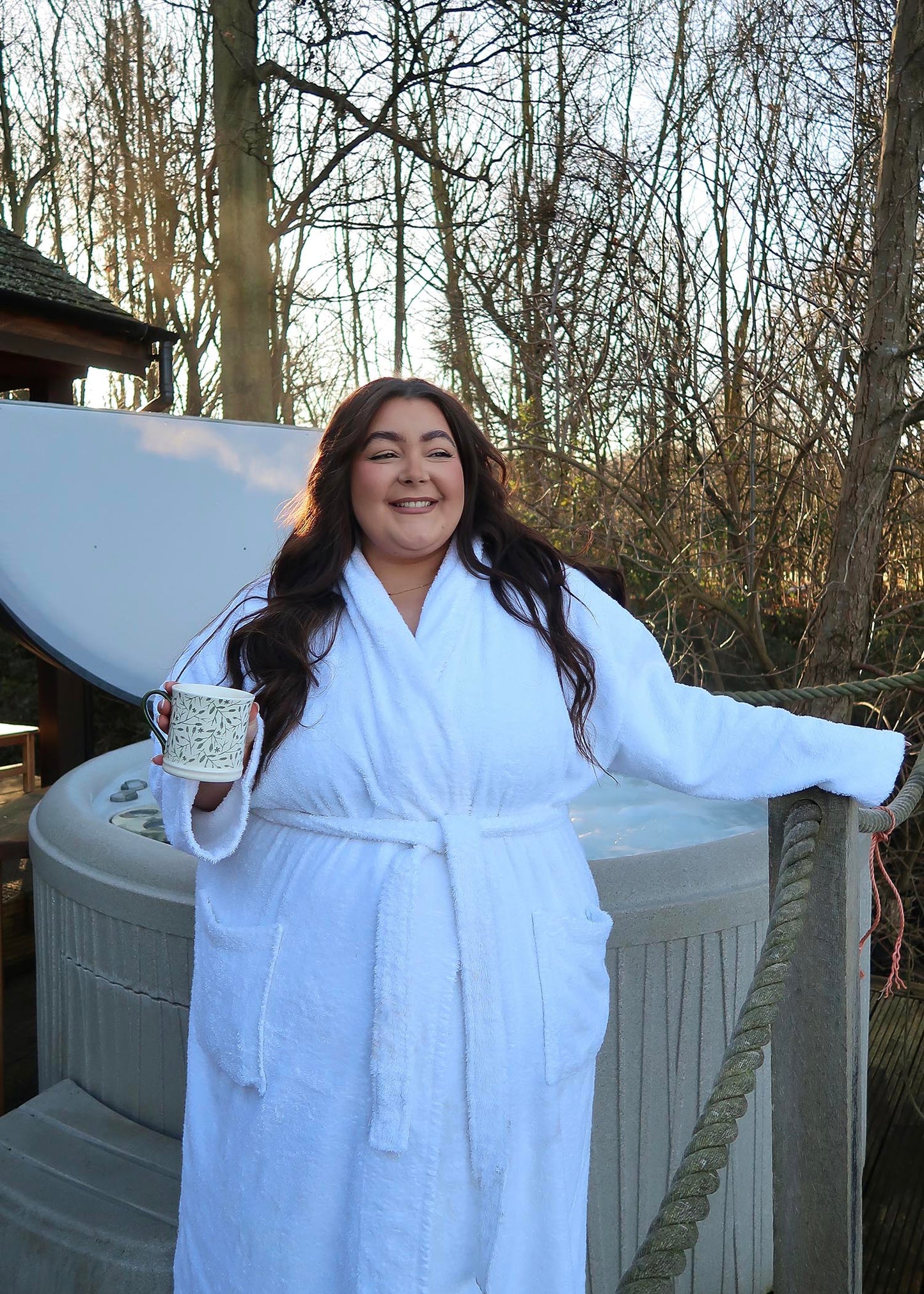 Floof Bath Robe - White