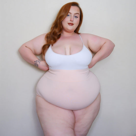 Organic Cotton Super High Waist Knickers - Ballet Pink