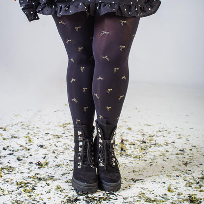 Pattern Tights - Tie Me Up