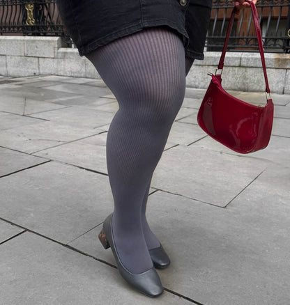 Ionic Ribbed Tights - Slate