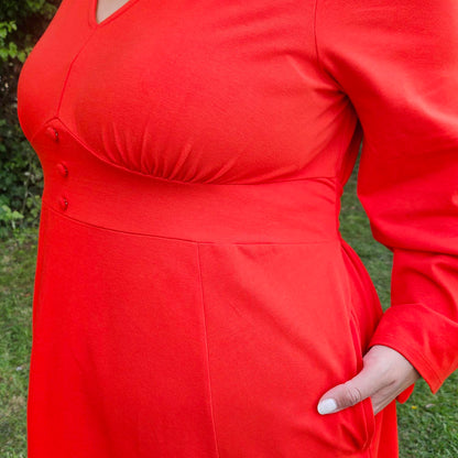 Bell Sleeve Mini Dress - Sangria