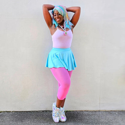 Stay Cool Capri Tights - Pink Lady