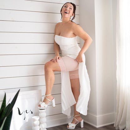 Lace Stay Cool Chub Rub Shorts - Ballet Pink