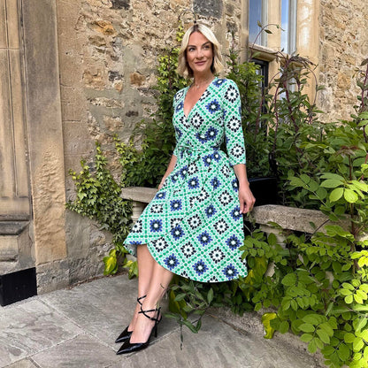 Wrap Dress - Blue Pearl