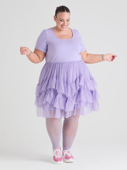 Tee Mesh Dress - Lavender Fields