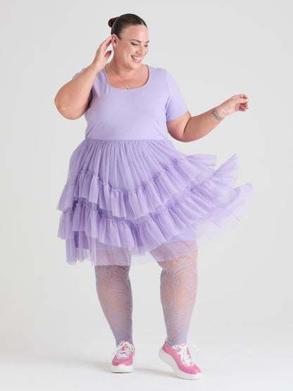 Tee Mesh Dress - Lavender Fields